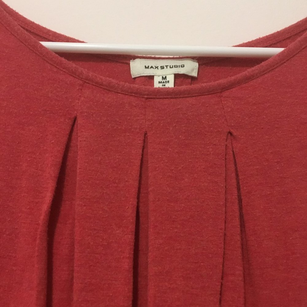 Red Cold Shoulder Top - Picture 8 of 9